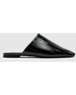 schuh Latina Backless Flat Flats - Black