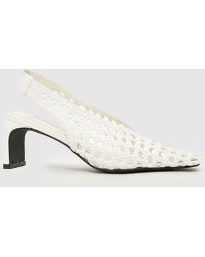 schuh Saturday Woven High Heels - White