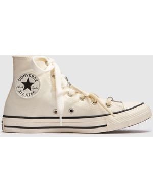 Converse All Star Hi Charms Trainers - Natural