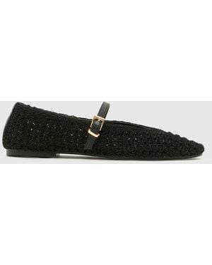 schuh Lisbeth Crochet Ballerina Flats - Black