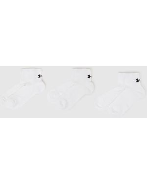 Under Armour Tech Quarter Socks 3 Pack - White