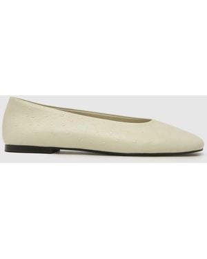 schuh Lilah Leather Ballet Flats - Natural