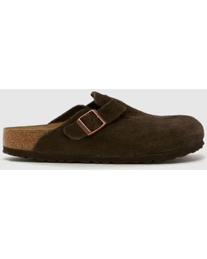 Birkenstock Boston Clog Narrow Fit Sandals - Brown