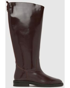 schuh Daffodil Leather Riding Boots - Brown
