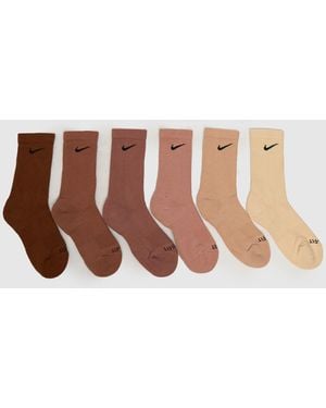 Nike Kids Crew Socks 6 Pack - White
