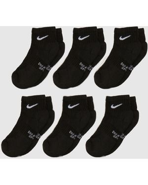 Nike Kids Ankle Socks 6 Pack - Black