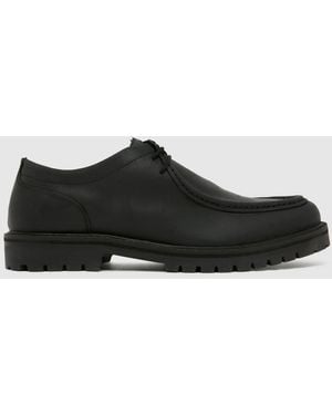 schuh Presley Leather Apron Shoes - Black