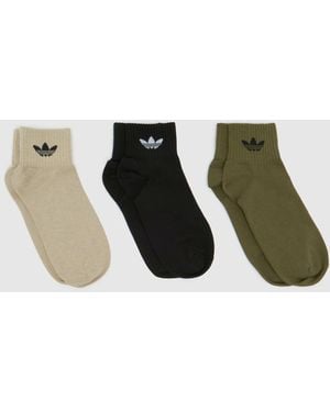 adidas Kids Originals Ankle Sock 3 Pk - Green