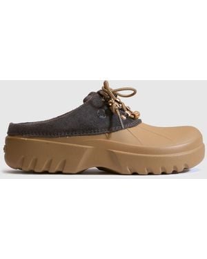 Crocs™ Axle Suede Mule Sandals - Brown