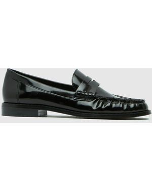 schuh Lendall Penny Loafer Flats - Black
