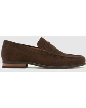 schuh Rico Suede Loafer Shoes - Brown