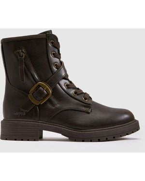 Blowfish Anderson Lace Up Boots - Black