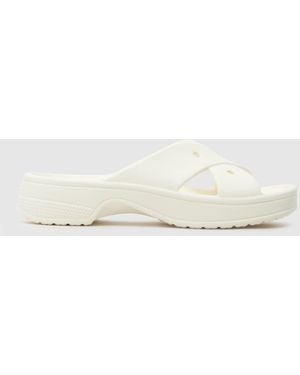 Crocs™ Cross Strap Sandals - Natural