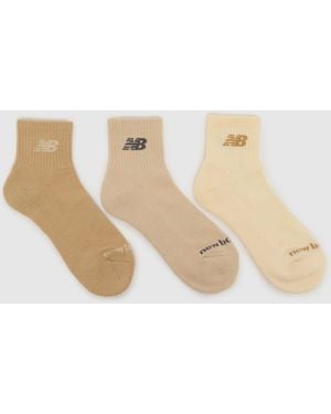 New Balance Ankle Socks 3 Pack - Natural
