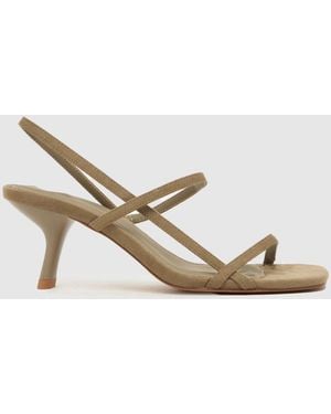 schuh Sav Strappy Kitten High Heels - Metallic