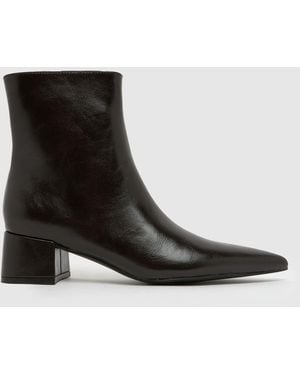 schuh Bridgit Block Point Boots - Black