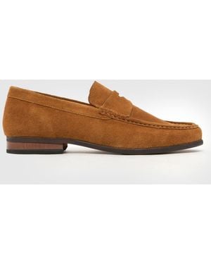 schuh Rico Suede Loafer Shoes - Brown