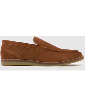 schuh Risk Suede Loafer Shoes - Brown