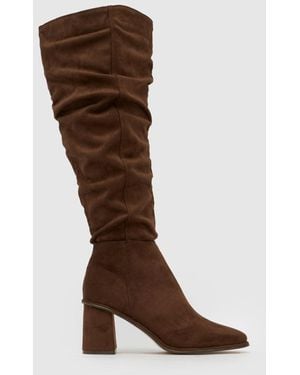 schuh Daria Knee High Boots - Brown