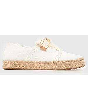 TOMS Carolina Lace Up Flats - Natural