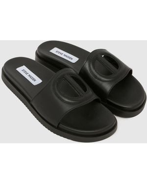 Steve Madden Mayke Slide Sandals - Black