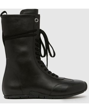 schuh Morg Leather Boxing Boot Trainers - Black