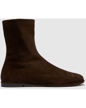 schuh Charity Flat Sock Boots - Brown