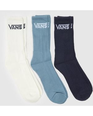 Vans Classic Crew Sock 3 Pack - Blue