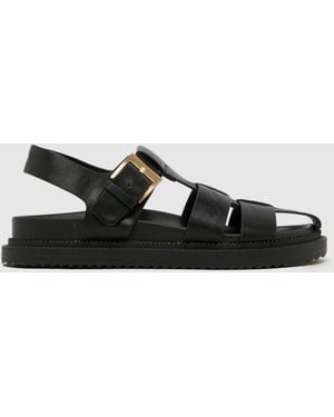 schuh Taria Fisherman Sandals - Black
