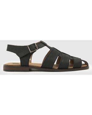 H by Hudson Boston Fisherman Sandals In - Black