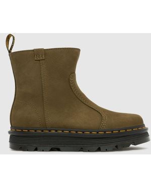 Dr. Martens Zebzag Rigger Boots - Green