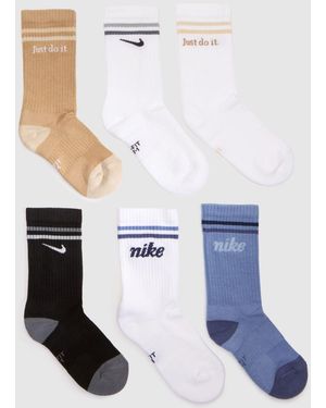 Nike Kids Cushion Crew Sock 6Pk - White