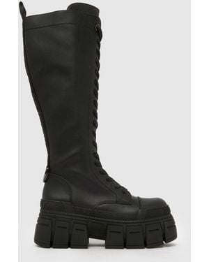 Buffalo London Gospher Lace Up Hi Boots - Black