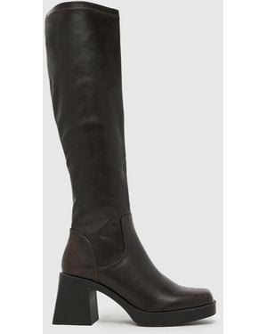 schuh Doja Platform Knee High Boots - Black
