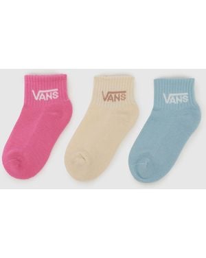 Vans Kids Classic Crew Socks 3Pk - Blue