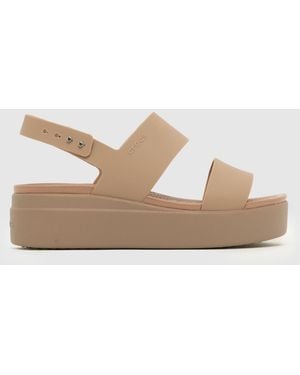 Crocs™ Brooklyn Low Wedge Sandals - Natural