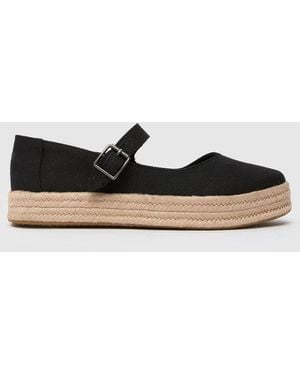 TOMS Carolina Mary Jane Flats - Black