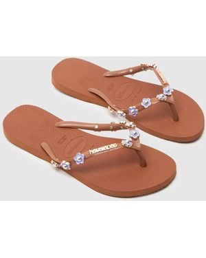 Havaianas Slim Stylish Flip Sandals - Brown