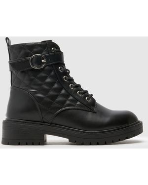 schuh April Lace Up Buckle Boot Boots - Black