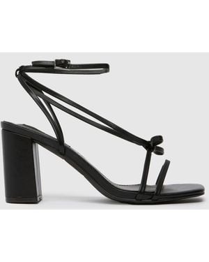 schuh Sylvie Bow Block Heel High Heels - Black