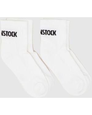 Birkenstock Crew Socks 2 Pack - White