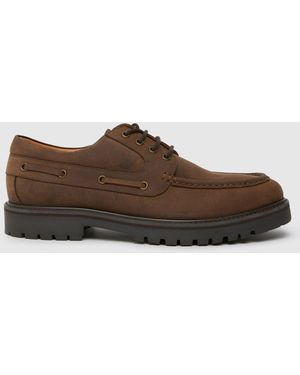 Schuh Patrick Leather Lace-up Shoes In - Brown