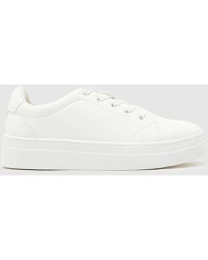 schuh Marcella Platform Lace Trainers - White