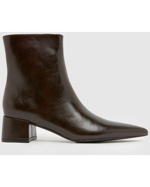 schuh Bridgit Block Point Boots - Black