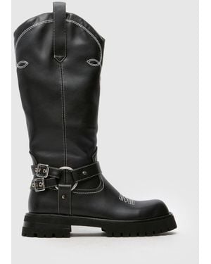 SIMMI Galveston Biker Boots - Black