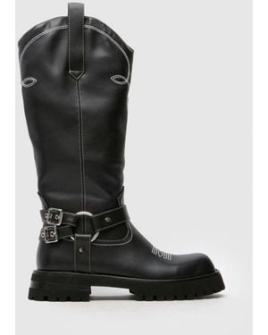 SIMMI Galveston Biker Boots - Black