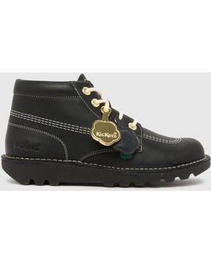 Kickers Classics Kick Hi Goldie Boots - Black