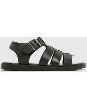 schuh Seven Leather Fisherman Sandals - Black