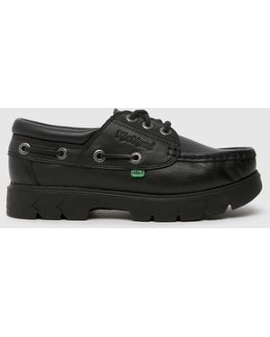 Kickers Lennon Boat Flats - Black