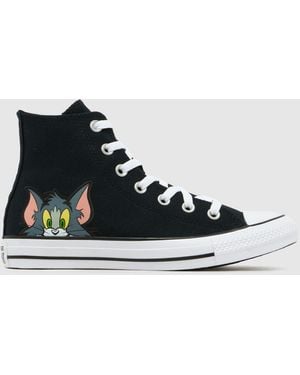Converse All Star Hi Tom And Jerry Trainers - Black